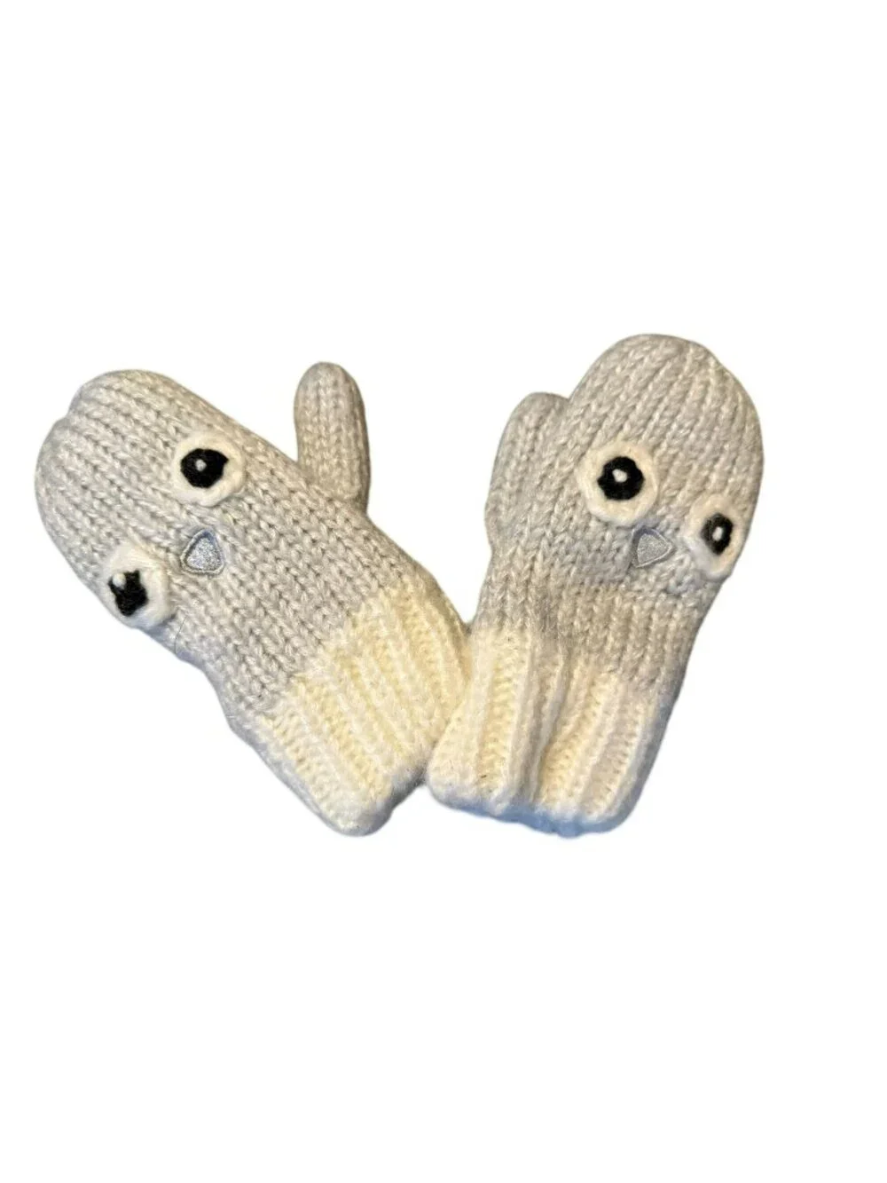 The Childrens Place Big Girls Owl Animal Critter Gray Mittens